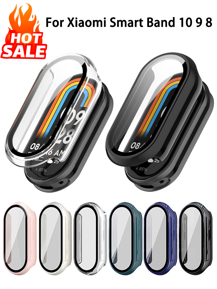 Smartwatch Watch Accessories For Women - กระจกนิรภัย + PCสําหรับXiaomi Mi Band 10