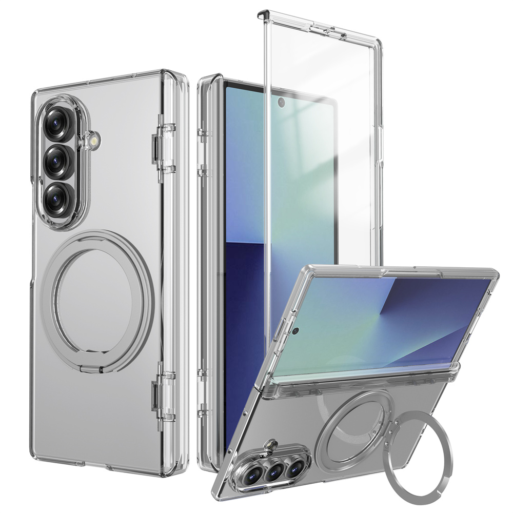 Magnetic Charging Stand - 360 ° หมุนขาตั้งแม่เหล็กบานพับเคสโทรศัพท์กันกระแทกสําหรับ Samsung Galaxy Z