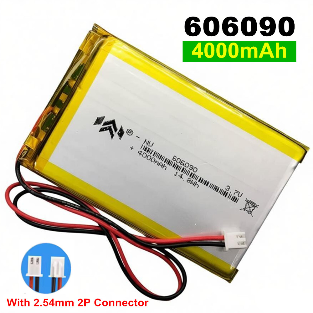 Smartwatch Headset - 4000mAh 3.7V 606090 พร้อมปลั๊ก 2.54 มม.