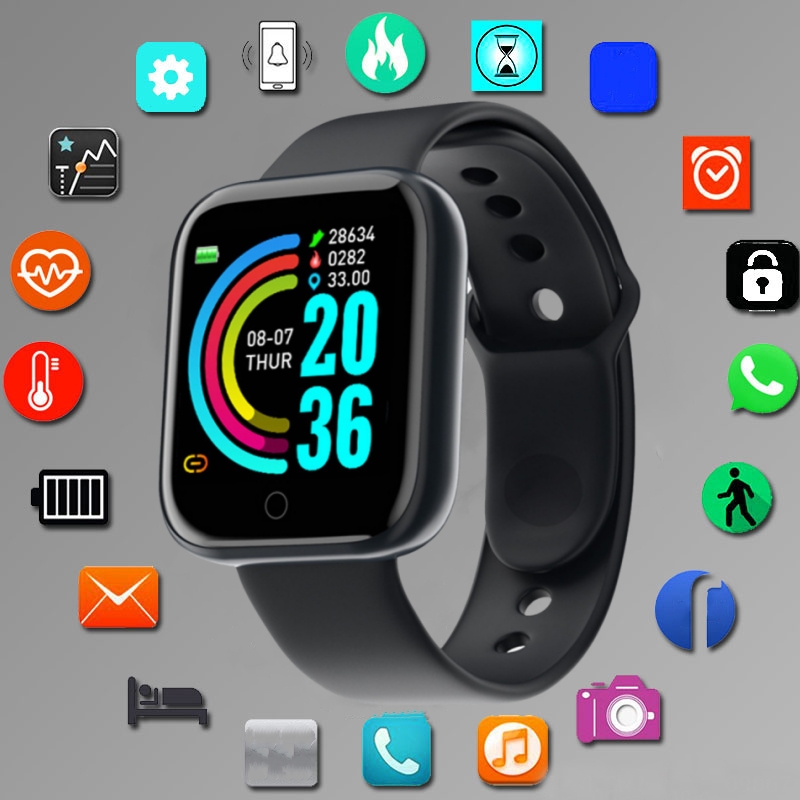 Android Smartwatch Accessories - สมาร์ทวอท์ชสําหรับผู้ชายผู้หญิงโหมดกีฬาการควบคุมเพลงแคลอรี่ระยะทางฟิตเนสสมาร์ทแบนด์ข้อความเตือนสร้อยข้อมือสมาร์ท Android IOS