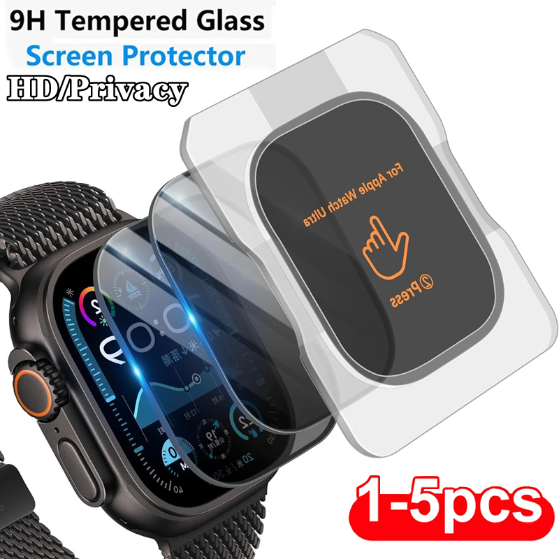 Watch Case Bumper - กระจกนิรภัยสำหรับแอปเปิ้ลวอทช์อัลตร้า 2/3 49 มม. ป้องกันรอยขีดข่วนสำหรับไอวอทช์ อัลตร้า