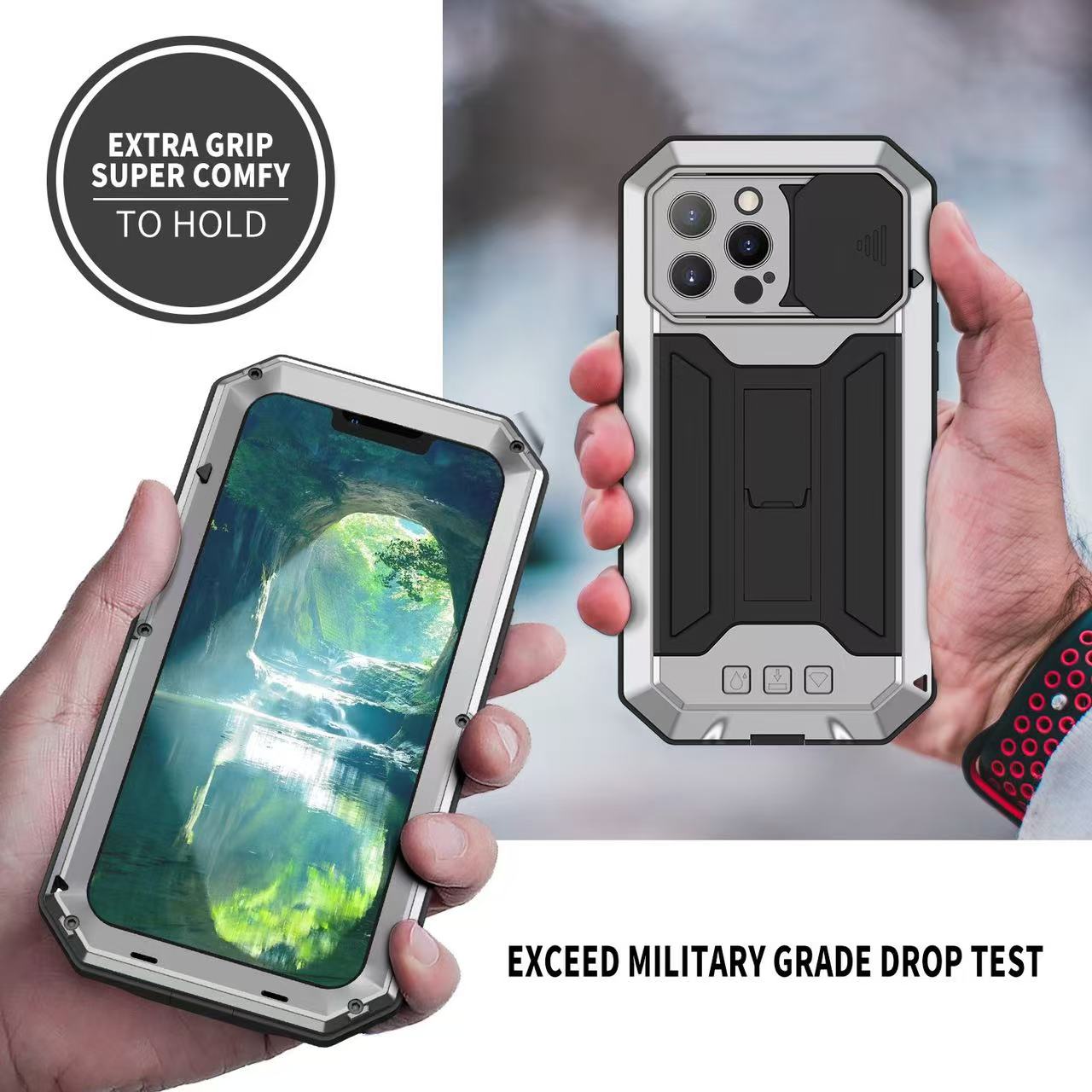 Screen Protector Film - เคสโลหะแบบทหารสำหรับ iPhone 14 15 16 17
