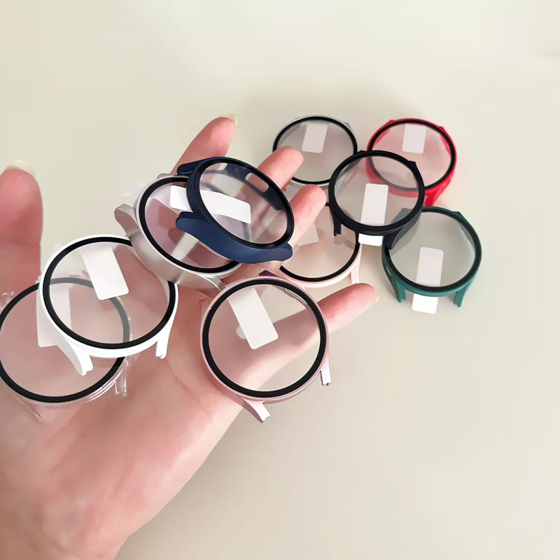 Huawei Smartwatch Accessories - กระจกนิรภัย + เคสสำหรับซัมซุงกาแล็กซี่วอทช์ 7/6/5/4/FE ฝาครอบกันชนพีซีป้องกันหน้าจอกาแล็กซี่วอทช์ 7