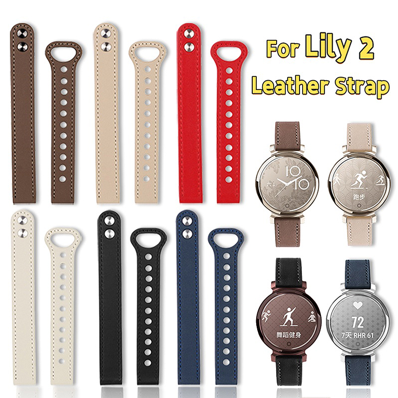 Smartwatch Instagram - สายหนังแท้ขนาด 14 มม. สำหรับนาฬิกา Garmin รุ่นใหม่