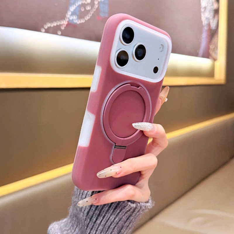 Magnetic Charging Stand - ขาตั้งแหวนโลหะสีสันหรูหราสำหรับเคสโทรศัพท์ Magsafe สำหรับ iPhone 18 Pro