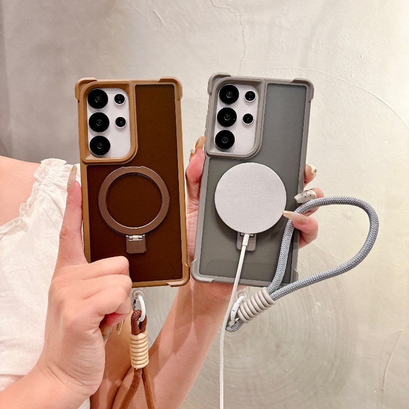 Magnetic Charging Stand - สายรัดข้อมือหรูหราสำหรับเคสโทรศัพท์ Magsafe สำหรับ Samsung Galaxy S26