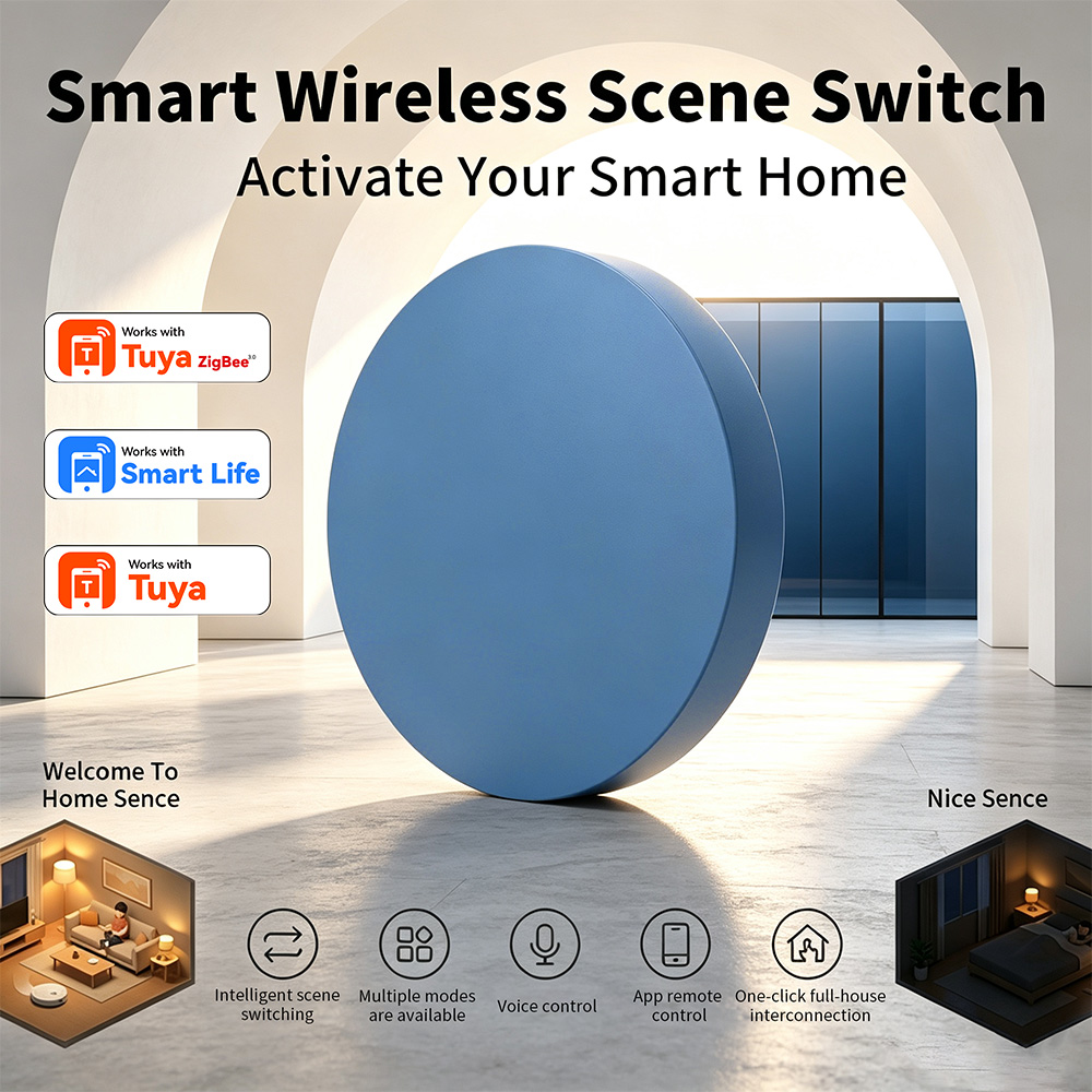 Smart Accessories - ปุ่มกดควบคุมฉากอัจฉริยะ Zigbee รองรับการใช้งานร่วมกับ Tuya Smart Life,