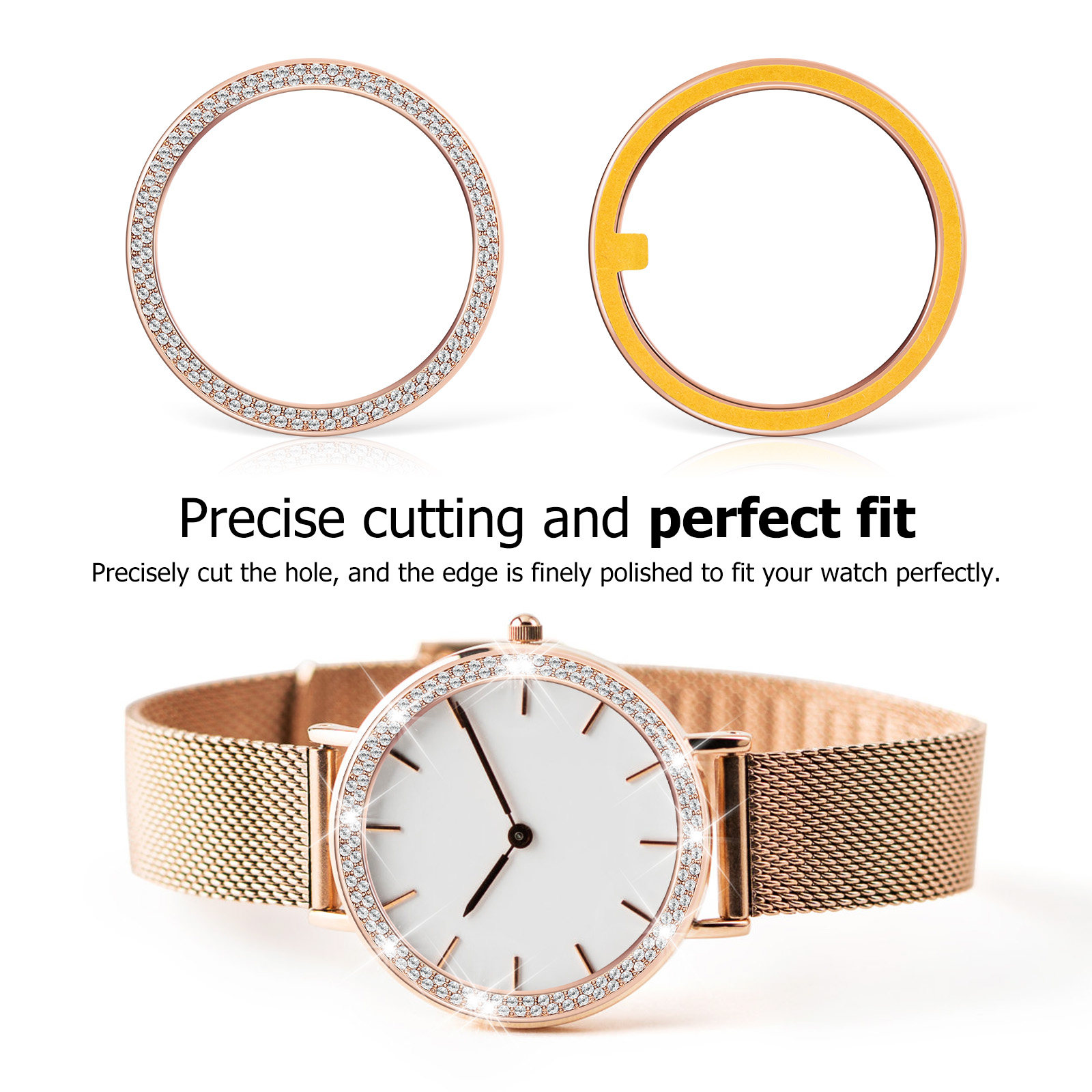 Watch Case Bumper - กรอบนาฬิกาประดับเพชรเทียม สำหรับ 3 ชิ้น พร้อมกันกระแทก ฟิล์มกันรอยหน้าจอ