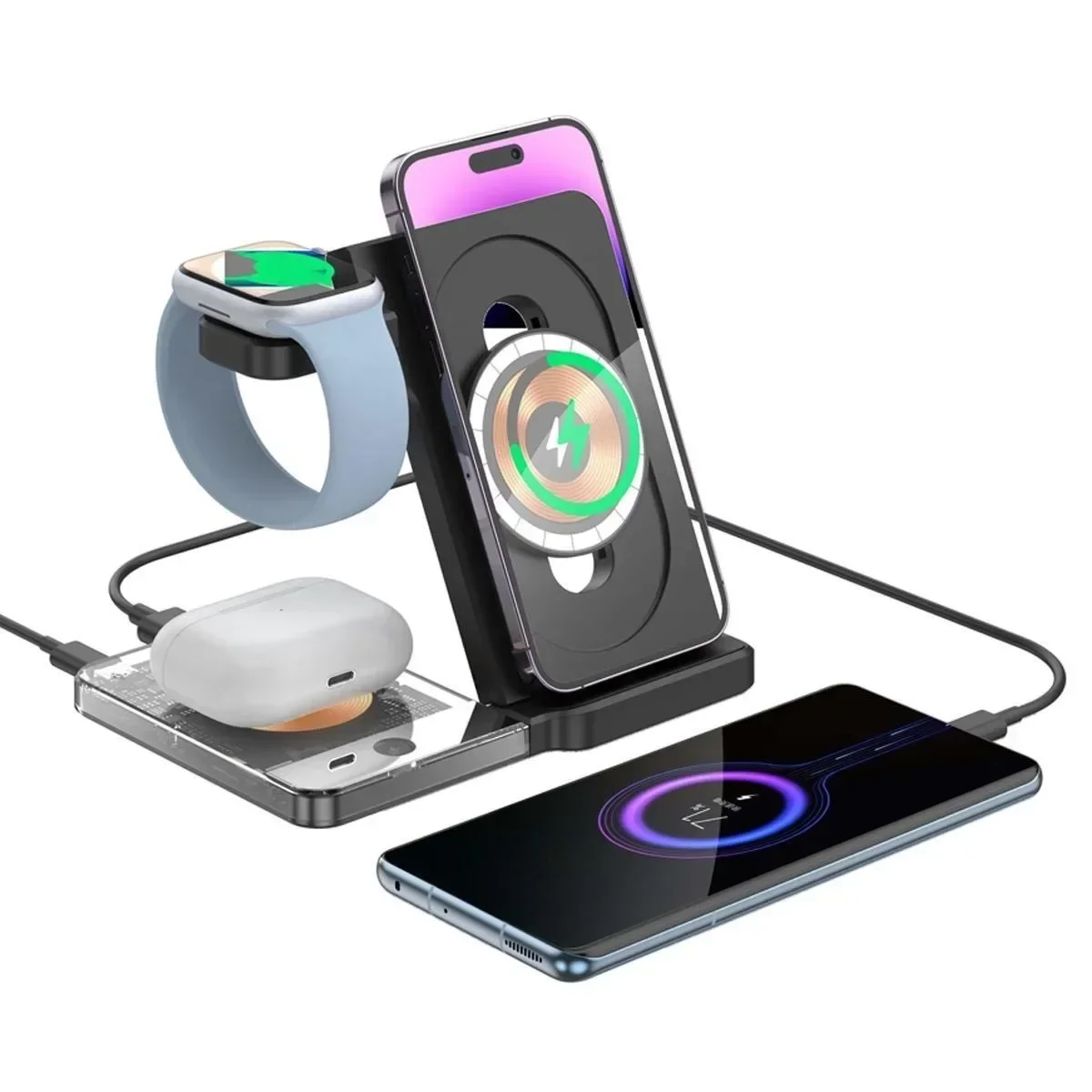 Smartwatch Ac - แท่นชาร์จไร้สาย 15W ที่รองรับ MagSafe - สถานีชาร์จเร็วสำหรับ