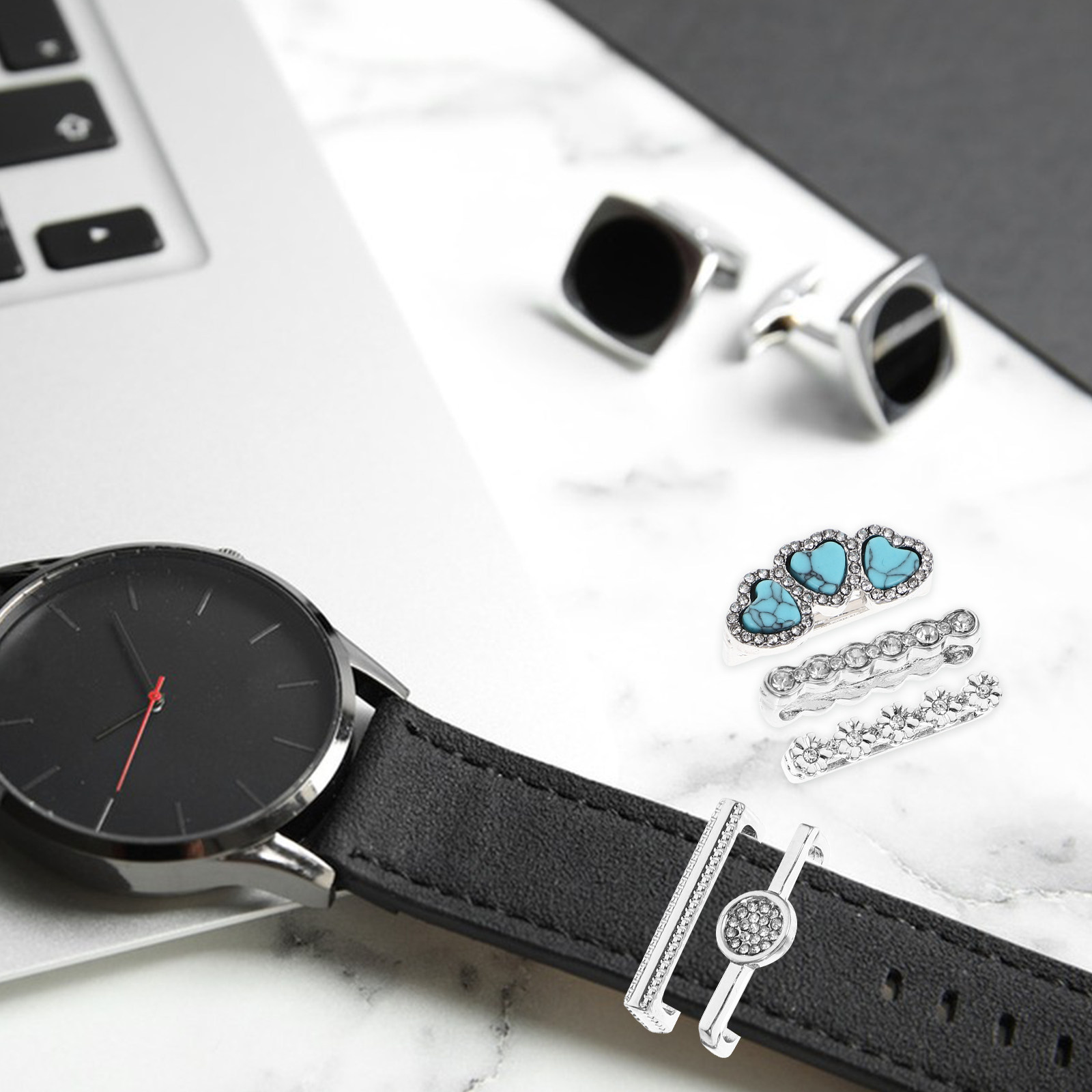 ชุดตกแต่งสายนาฬิกาอัจฉริยะ 5 ช - Smartwatch Straps & Accessories บทวิจารณ์และราคา