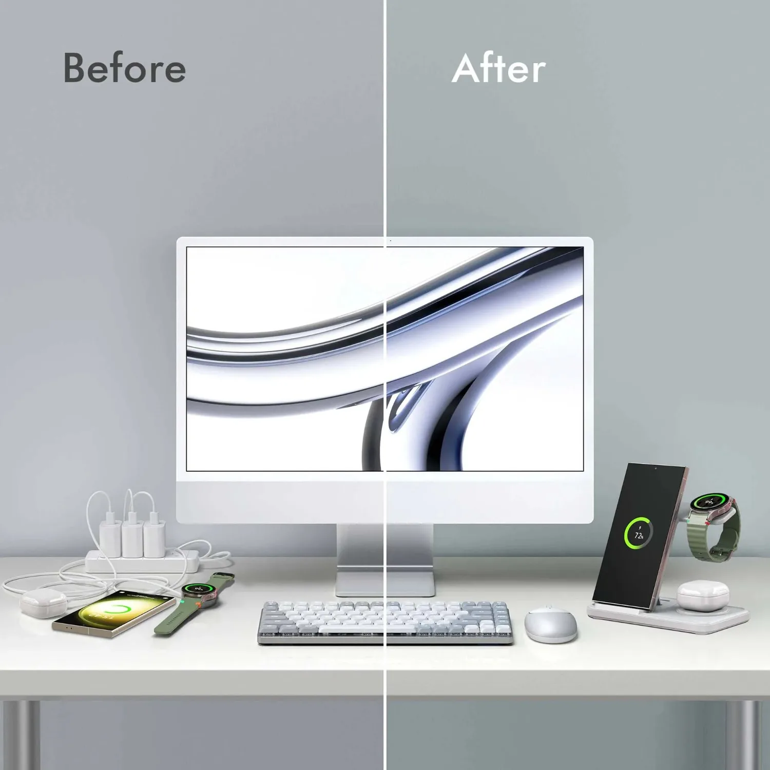 แท่นชาร์จไร้สาย 3-in-1 สำหรับต - Wireless Charger Watch บทวิจารณ์และราคา