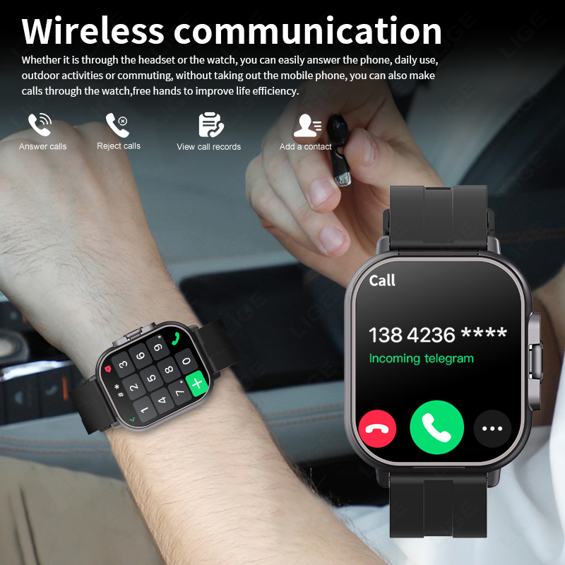 LIGE สมาร์ทวอทช์ 2-in-1 รุ่นให - Smartwatch Headset บทวิจารณ์และราคา