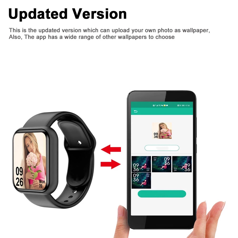 สมาร์ทวอท์ชสําหรับผู้ชายผู้หญิ - Android Smartwatch Accessories บทวิจารณ์และราคา