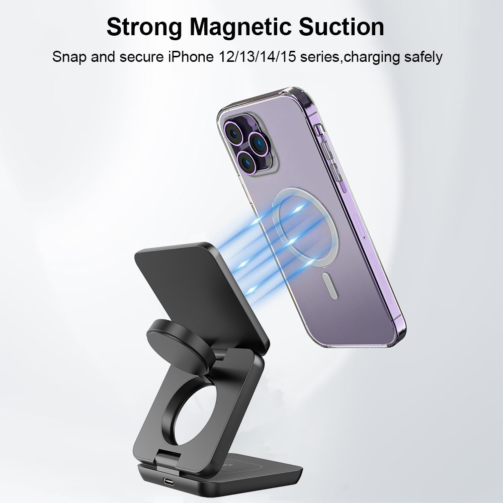 Wireless Charger 3 ใน 1 แบบพับ - Smartwatch Ac บทวิจารณ์และราคา