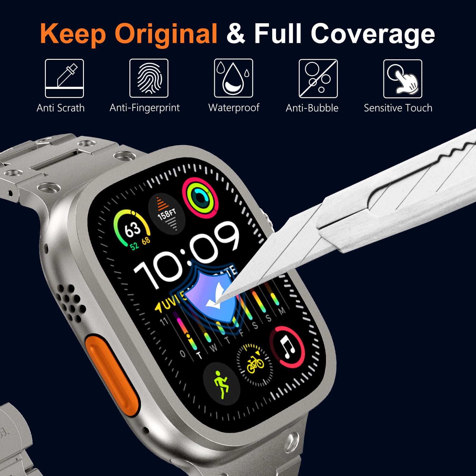 กระจกนิรภัยสําหรับ Apple Watch - Smartwatch Watch Accessories For Women บทวิจารณ์และราคา