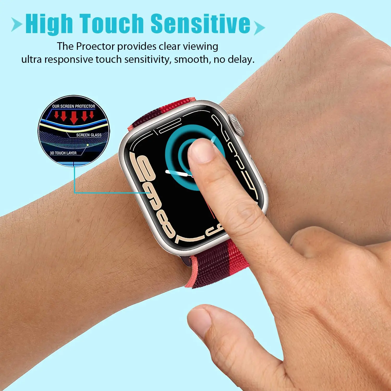 3D กระจกนิรภัยสําหรับ Apple Wa - Watch Face Protector บทวิจารณ์และราคา