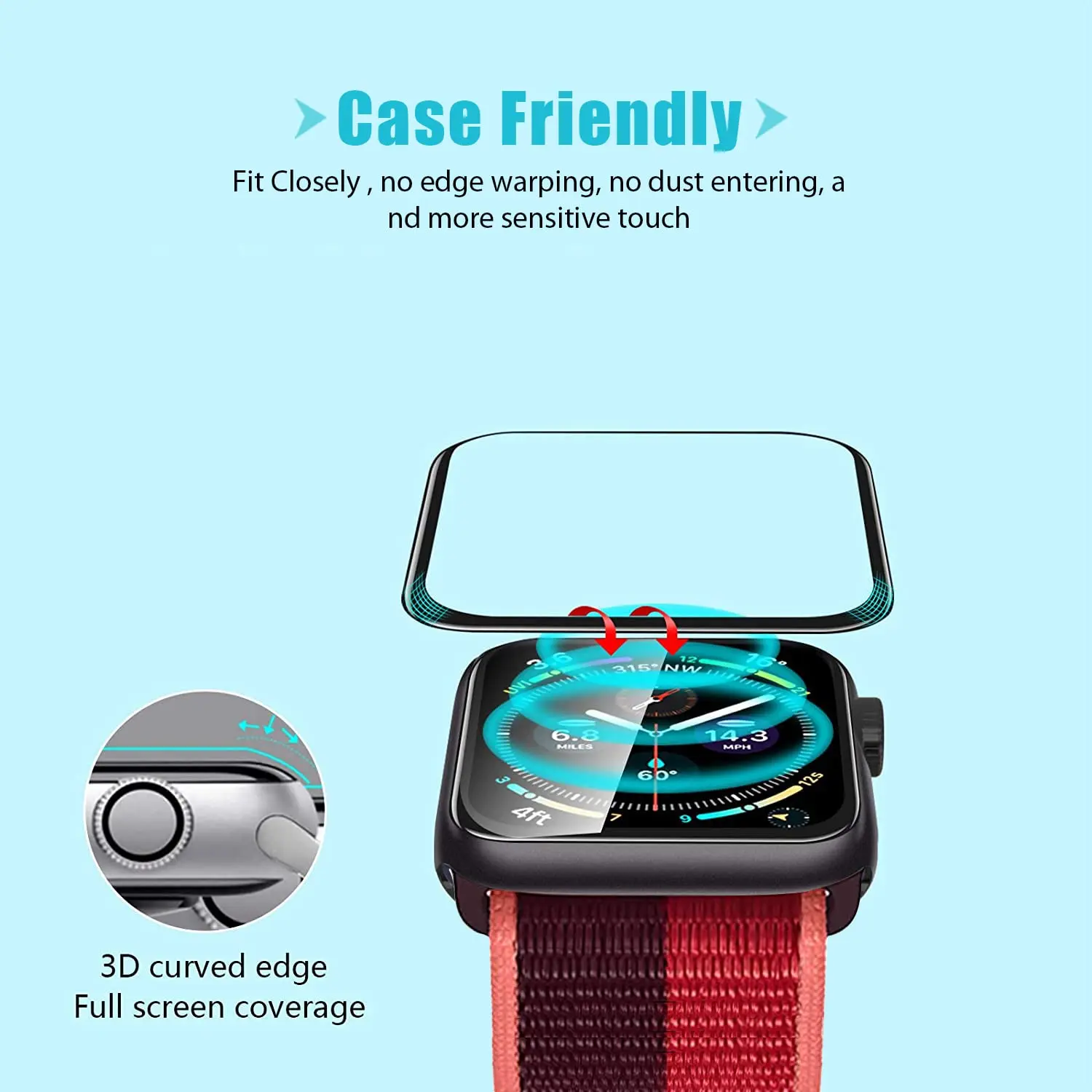 ตัวป้องกันหน้าจอ 3D ฟิล์มกระจก - Watch Case Bumper บทวิจารณ์และราคา