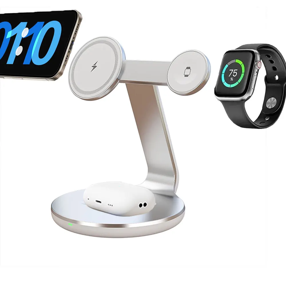 แท่นชาร์จไร้สาย 3 in 1 หมุนได้ - Wireless Charger Watch บทวิจารณ์และราคา
