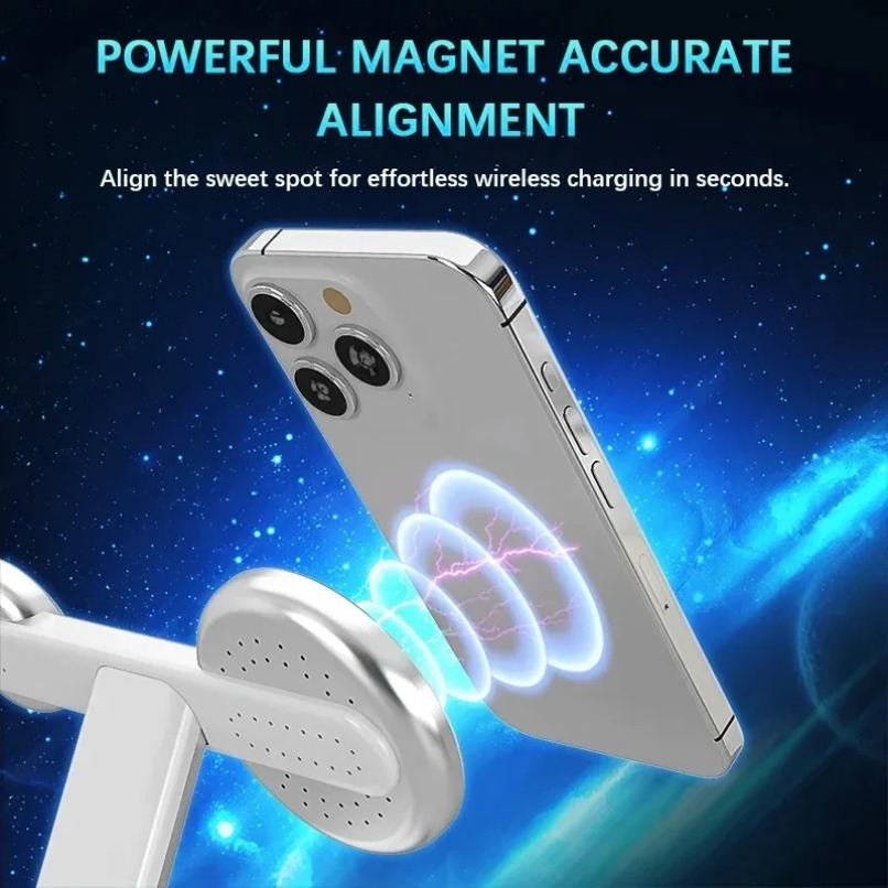 แท่นชาร์จไร้สาย 3 in 1 หมุนได้ - Wireless Charger Watch บทวิจารณ์และราคา