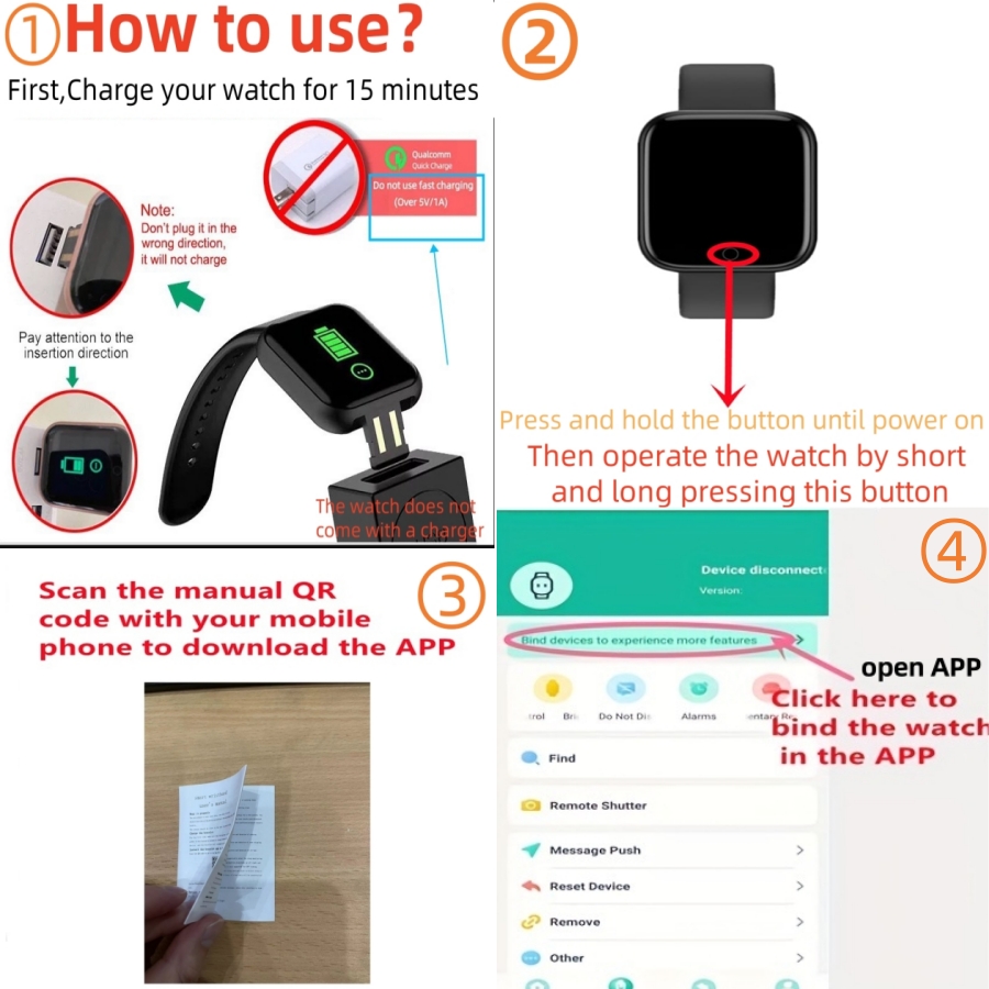 มัลติฟังก์ชั่นสมาร์ทวอท์ชผู้ชา - Smartwatch Instagram บทวิจารณ์และราคา