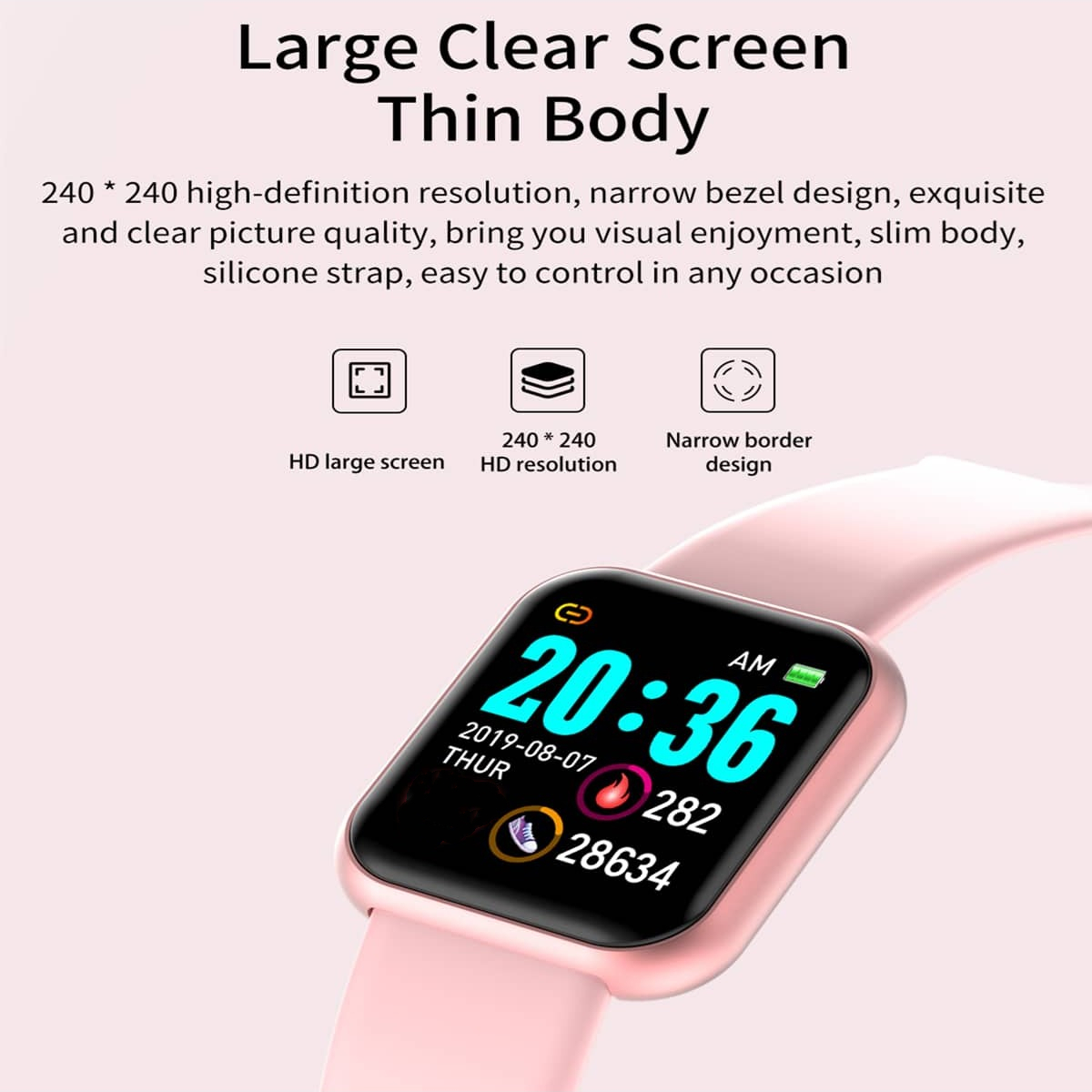 มัลติฟังก์ชั่นสมาร์ทวอท์ชผู้ชา - Smartwatch Instagram บทวิจารณ์และราคา