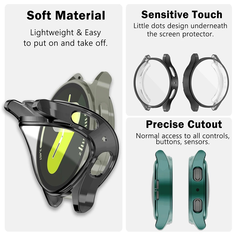เคสป้องกันแบบใส TPU 2 ชิ้น สำห - Accessories For Galaxy Watch 5 บทวิจารณ์และราคา