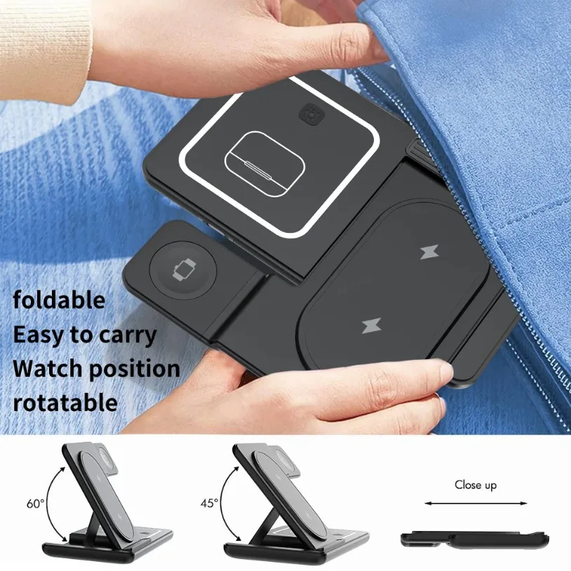 แท่นชาร์จไร้สายแบบพับได้ 3 in  - Smartwatch Ac บทวิจารณ์และราคา
