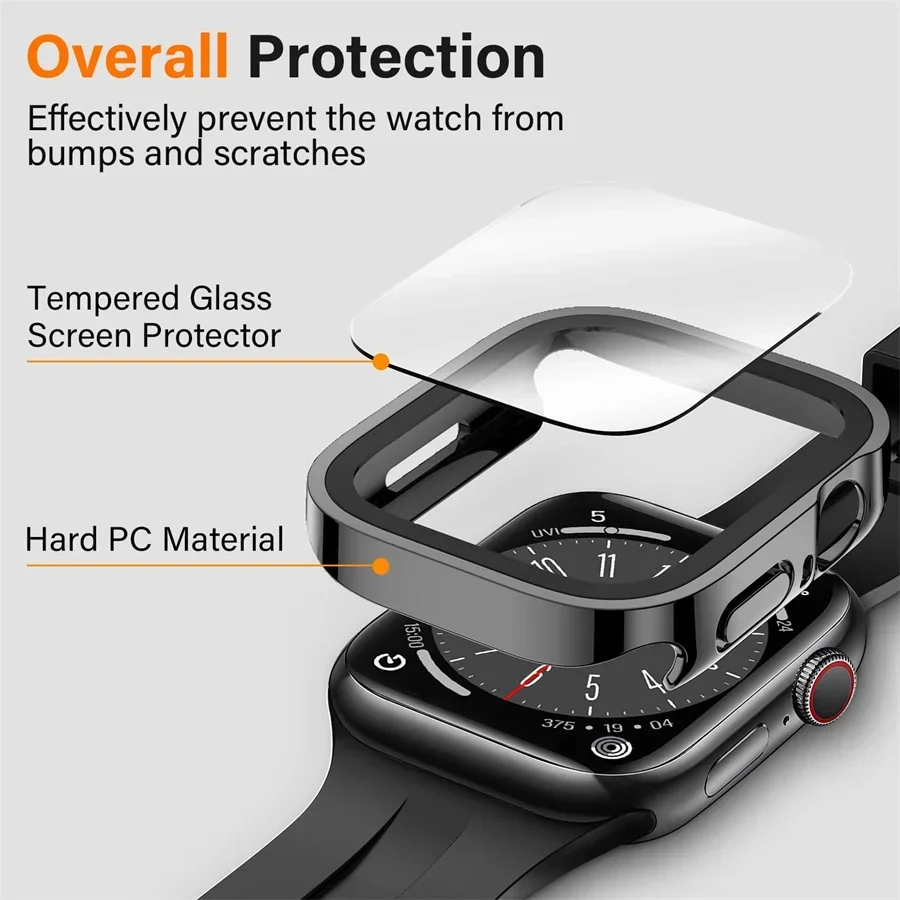 กระจก + ปลอกสำหรับเคส Apple Wa - Smartwatch Watch Accessories For Women บทวิจารณ์และราคา