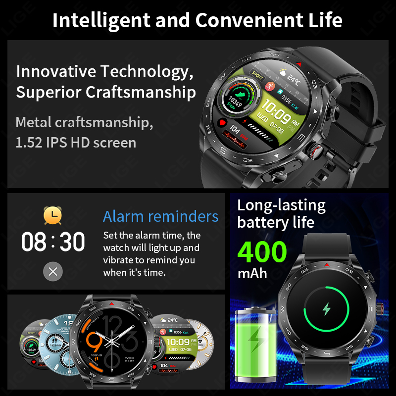 LIGE TWS สมาร์ทวอทช์ 2-in-1 พร - Smartwatch Headset บทวิจารณ์และราคา