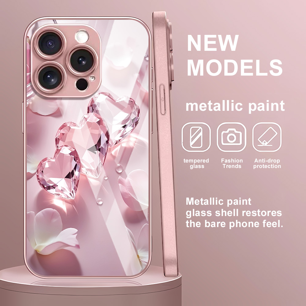 เคสกระจกนิรภัยลายผีเสื้อสีชมพู - Screen Protector Film บทวิจารณ์และราคา