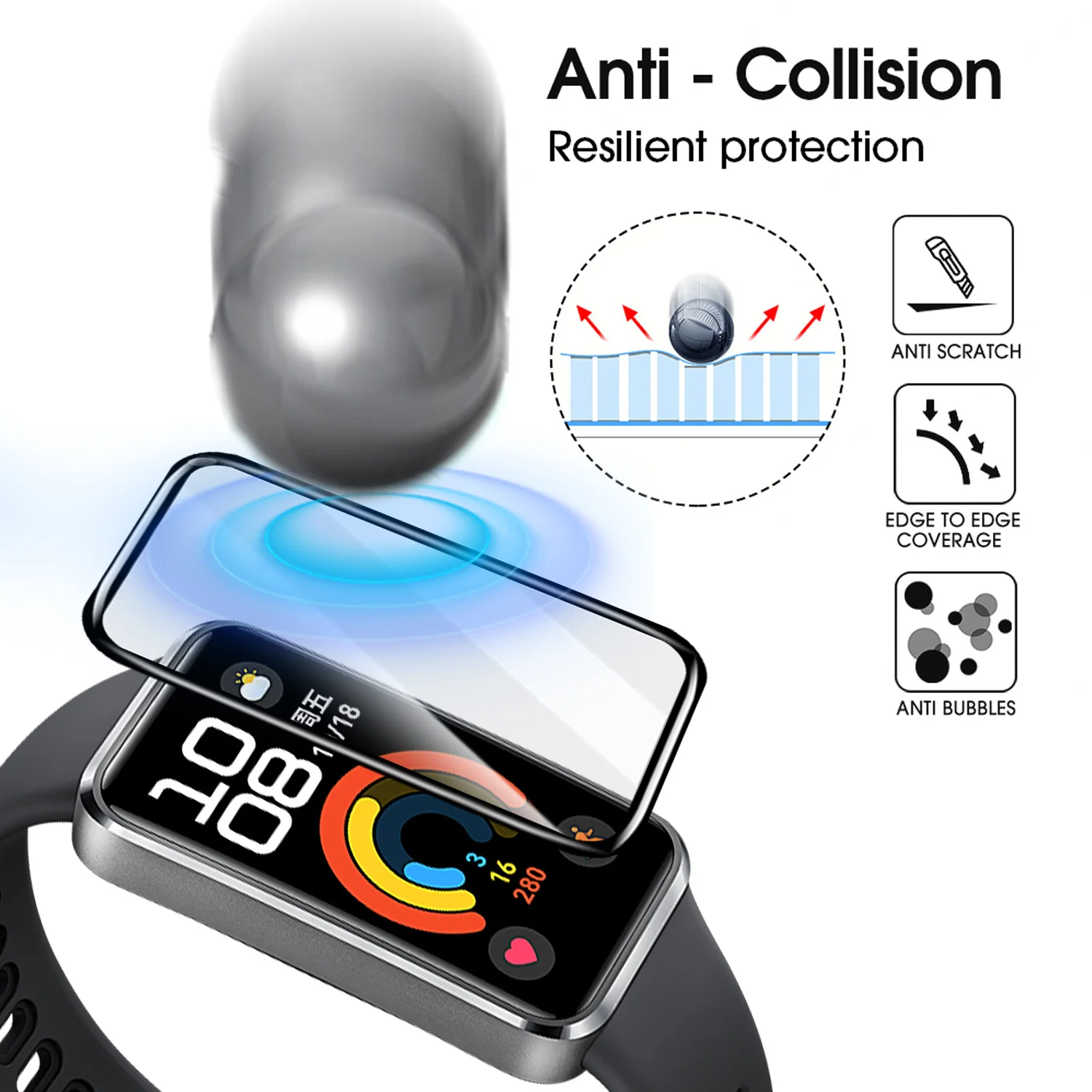ฟิล์มกันรอยหน้าจอแบบยืดหยุ่นสำ - Huawei Smartwatch Accessories บทวิจารณ์และราคา